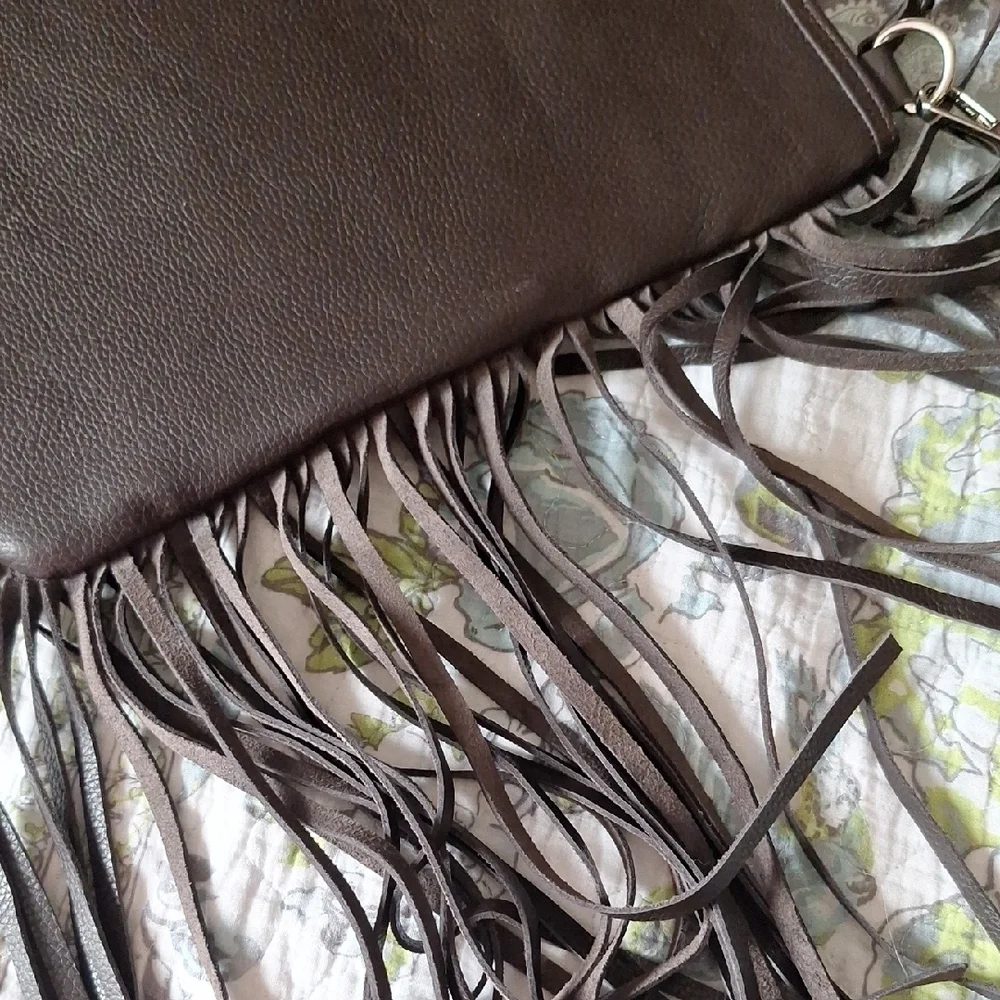 Classy COWGIRL Fringe Black and White Shoulder Bag